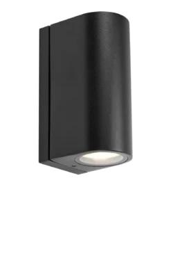 Alor Fasadlampa Svart Dubbel