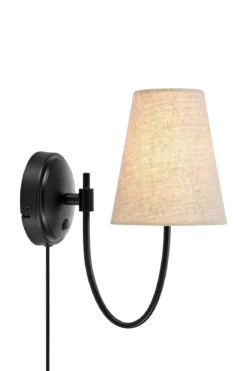 Amar Vägglampa Beige/Svart