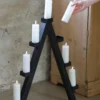 Arbor Adventsljusstake Svart 85 cm Batteridriven