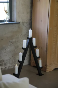 Arbor Adventsljusstake Svart 85 cm Batteridriven
