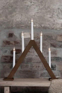 Ariele Adventljusstake Ljusbrun 52 cm