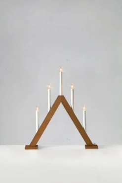 Ariele Adventljusstake Ljusbrun 52 cm