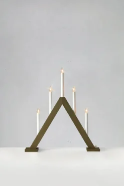 Ariele Adventljusstake Mörkbrun 52 cm