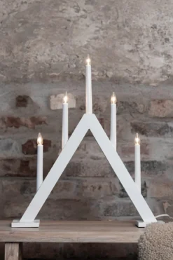Ariele Adventljusstake Vit 52 cm