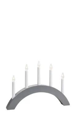 Atle Adventsljusstake Grå 5 Ljus