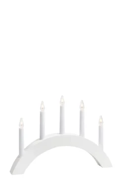 Atle Adventsljusstake Vit 5 Ljus
