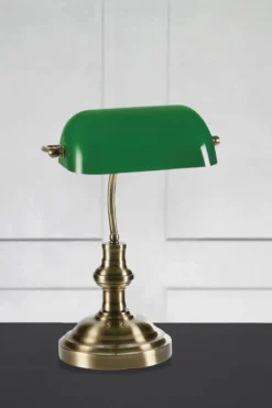 Bankers Bankirlampa Grön 42 cm