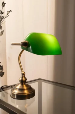 Bankers Bankirlampa Grön 25 cm