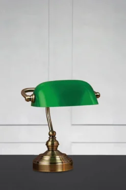Bankers Bankirlampa Grön 25 cm