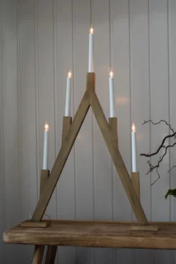 Bjurfors Adventsljusstake Ljust Trä 77 cm