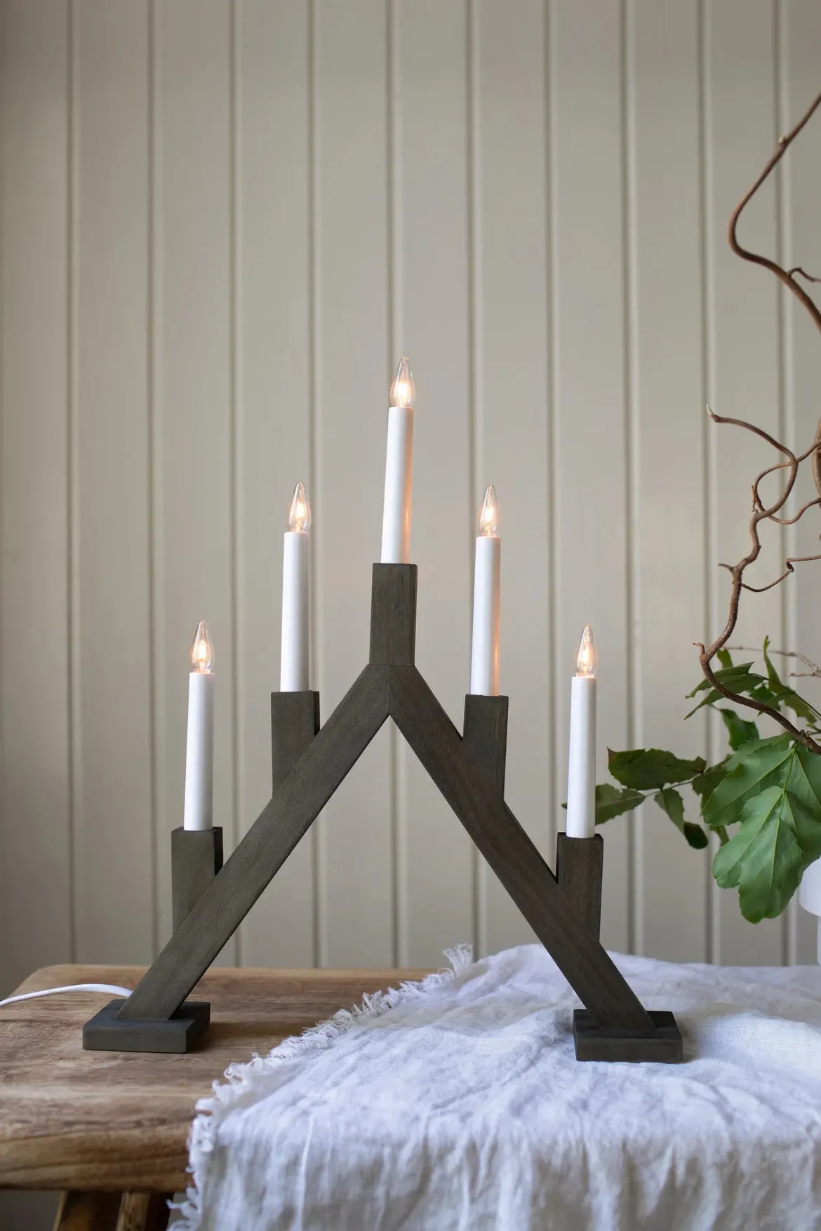 Bjurfors Adventsljusstake Mörkt Trä 47,5 cm