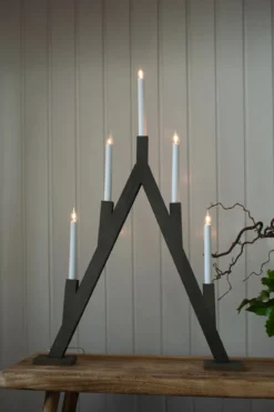 Bjurfors Adventsljusstake Mörkt Trä 77 cm