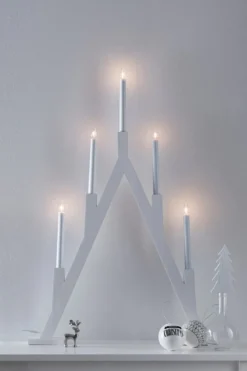 Bjurfors Adventsljusstake Vit 77 cm