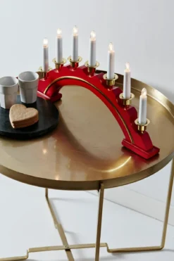 Celine Adventsljusstake Röd