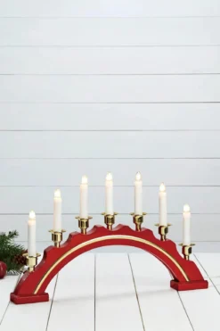 Celine Adventsljusstake Röd
