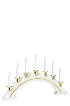 Celine Adventsljusstake Vit LED