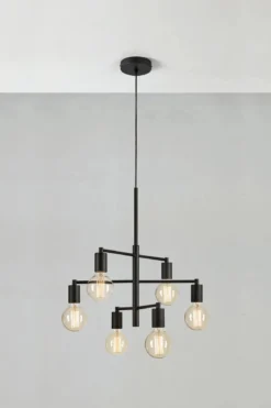 Cielo Taklampa Svart 6 Lampor