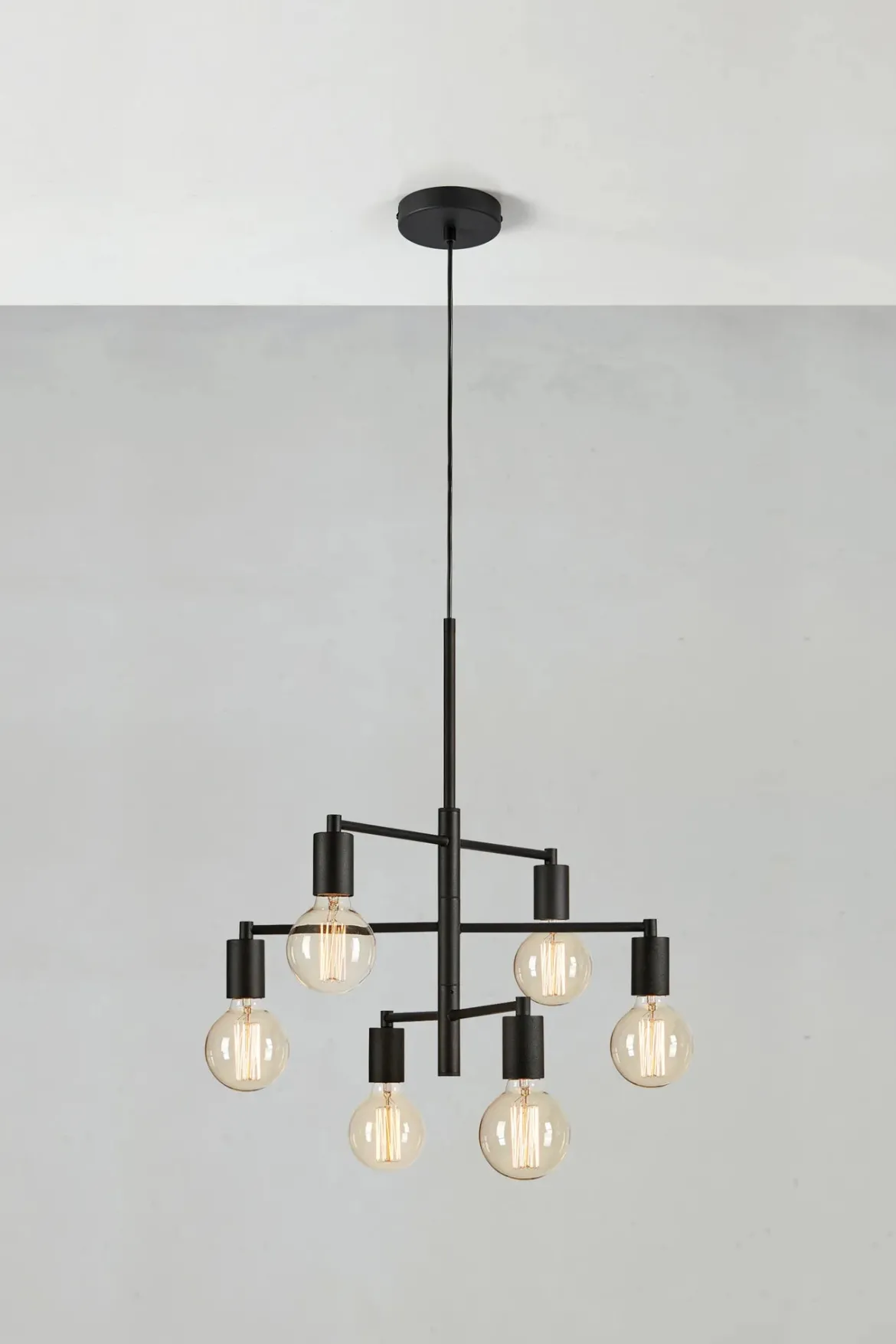 Cielo Taklampa Svart 6 Lampor