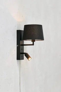 Como Vägglampa Svart