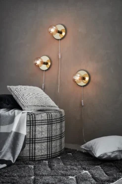 Disc Vägglampa/Taklampa Mässing