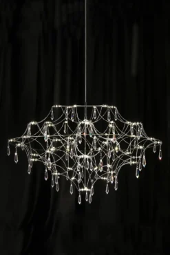Efesos Kristallkrona Stål 80 cm
