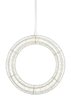 Elyra Ljuskrans Vit 35 cm