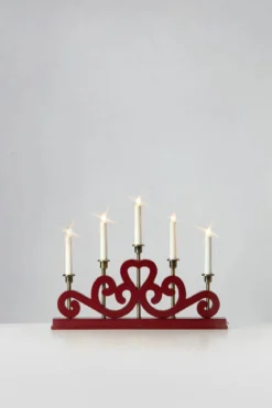 Eneby Adventljusstake Röd