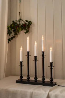 Fratello Adventsljusstake Svart