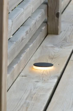Garden 24 Altanspotlight Svart 3W Aluminiumdisk