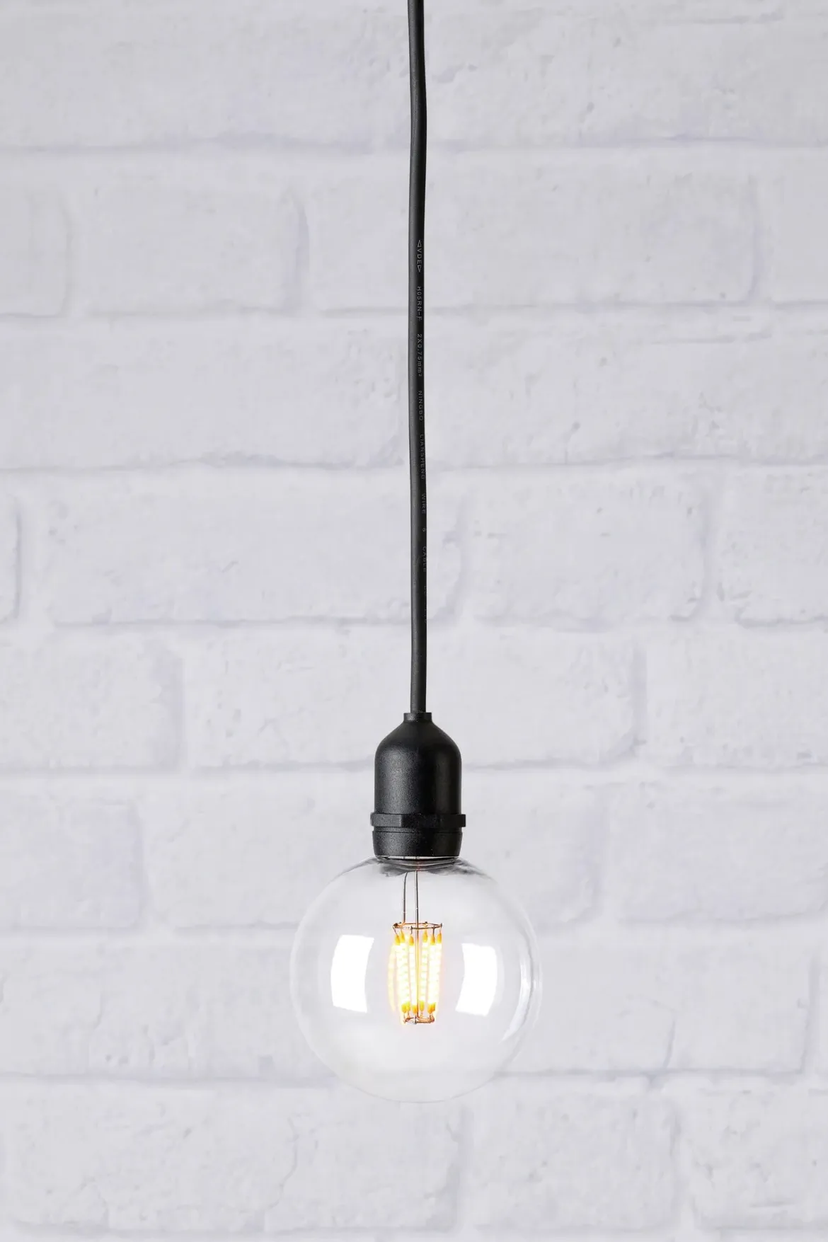 Garden 24 Taklampa Globe Svart/Klar