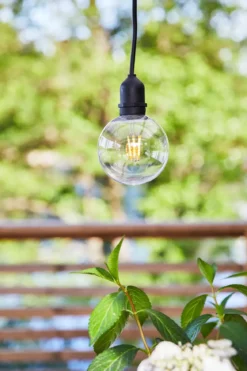 Garden 24 Taklampa Globe Svart/Klar