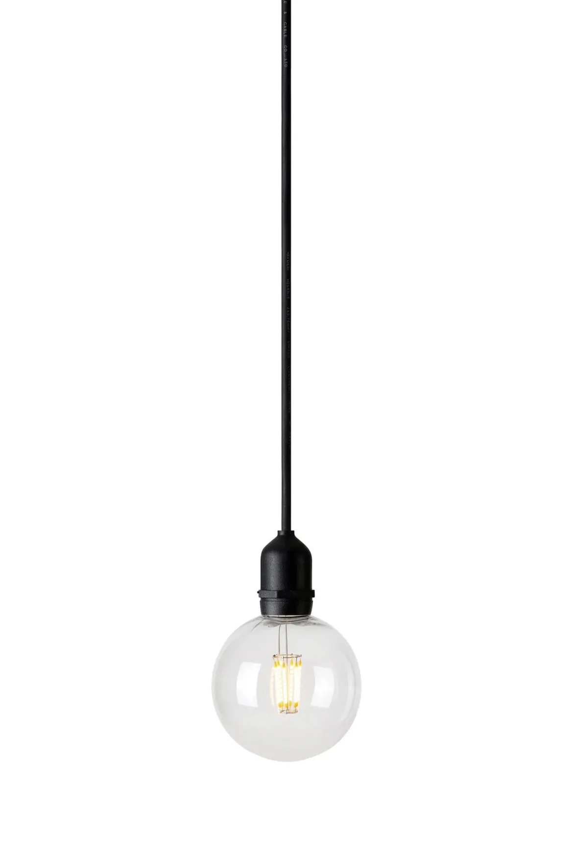 Garden 24 Taklampa Globe Svart/Klar