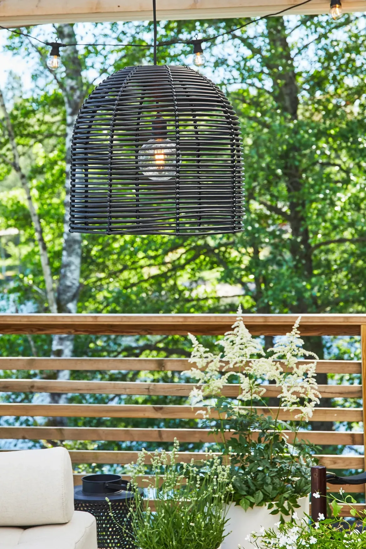 Garden 24 Taklampa Svart 40 cm