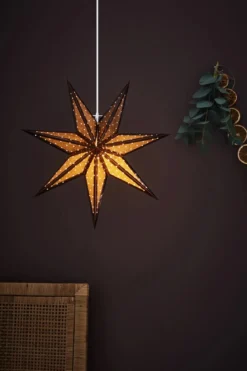 Glitter Stjärna Brons 45 cm