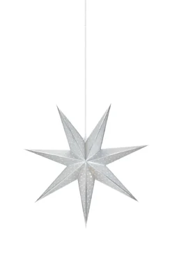Glitter Stjärna Silver 45 cm