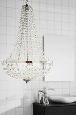 Gränsö Kristallkrona Krom 40 cm Badrum
