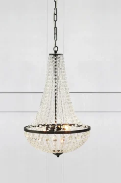 Gränsö Kristallkrona Svart 40 cm