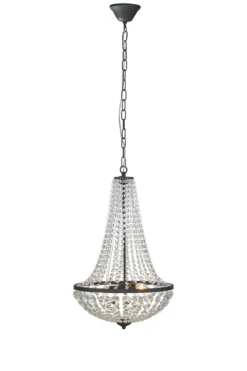 Gränsö Kristallkrona Svart 40 cm