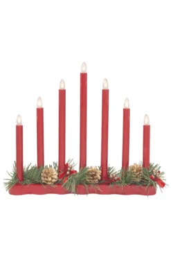 Hol Adventsljusstake Röd