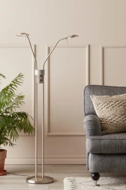 Hudson Golvlampa Stål Dubbel
