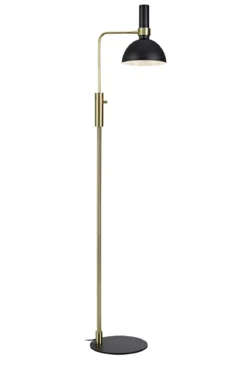 Larry Golvlampa Svart/Mässing