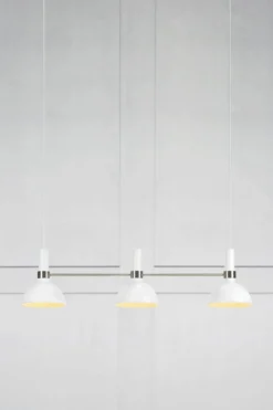 Larry Taklampa Vit/Krom Rak