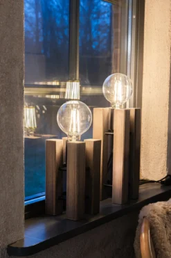 Lodge Bordslampa Brun 28 cm