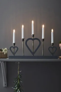 Melissa Adventsljusstake Grå