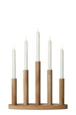 Miila Sladdlös Adventljusstake Brun