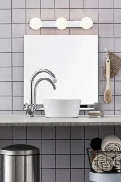 Mini Vägglampa Krom