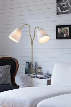 Modena Golvlampa Mässing/Vit