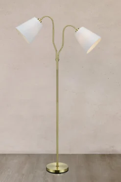 Modena Golvlampa Mässing/Vit