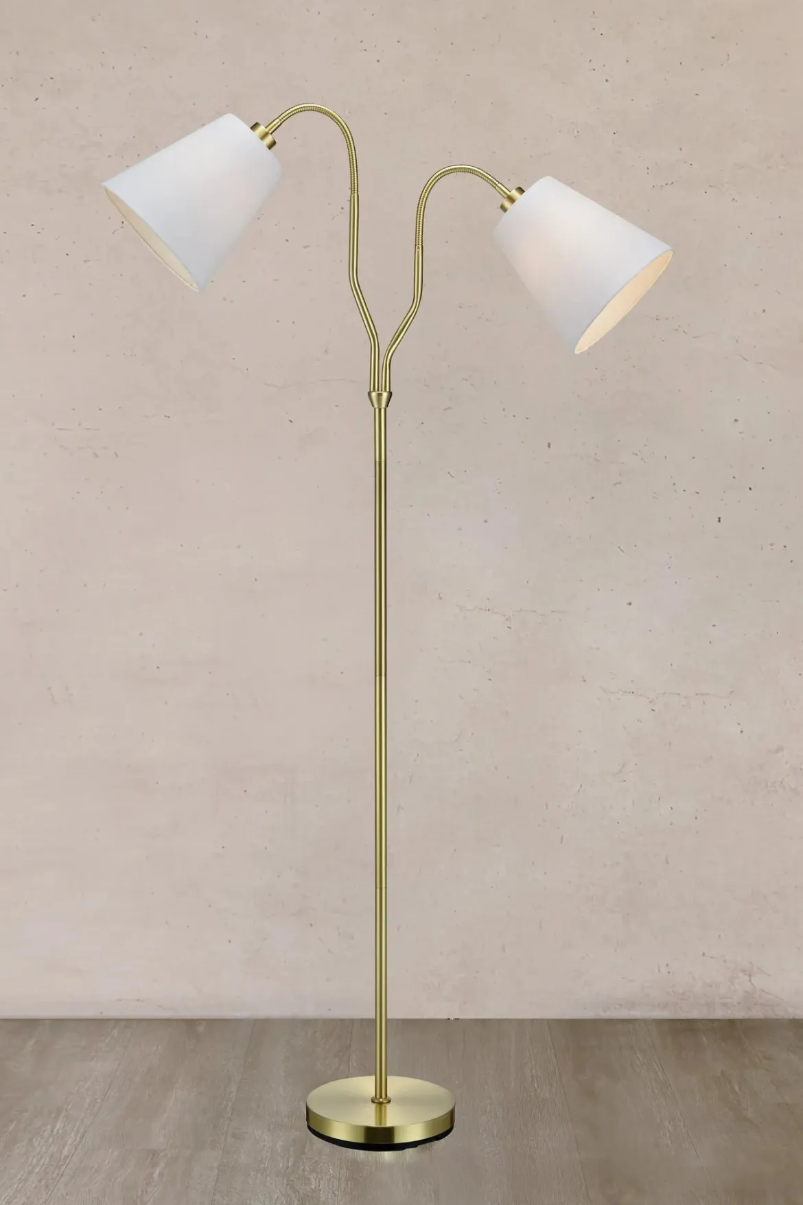 Modena Golvlampa Mässing/Vit