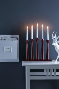 Måseskär Adventsljusstake Röd